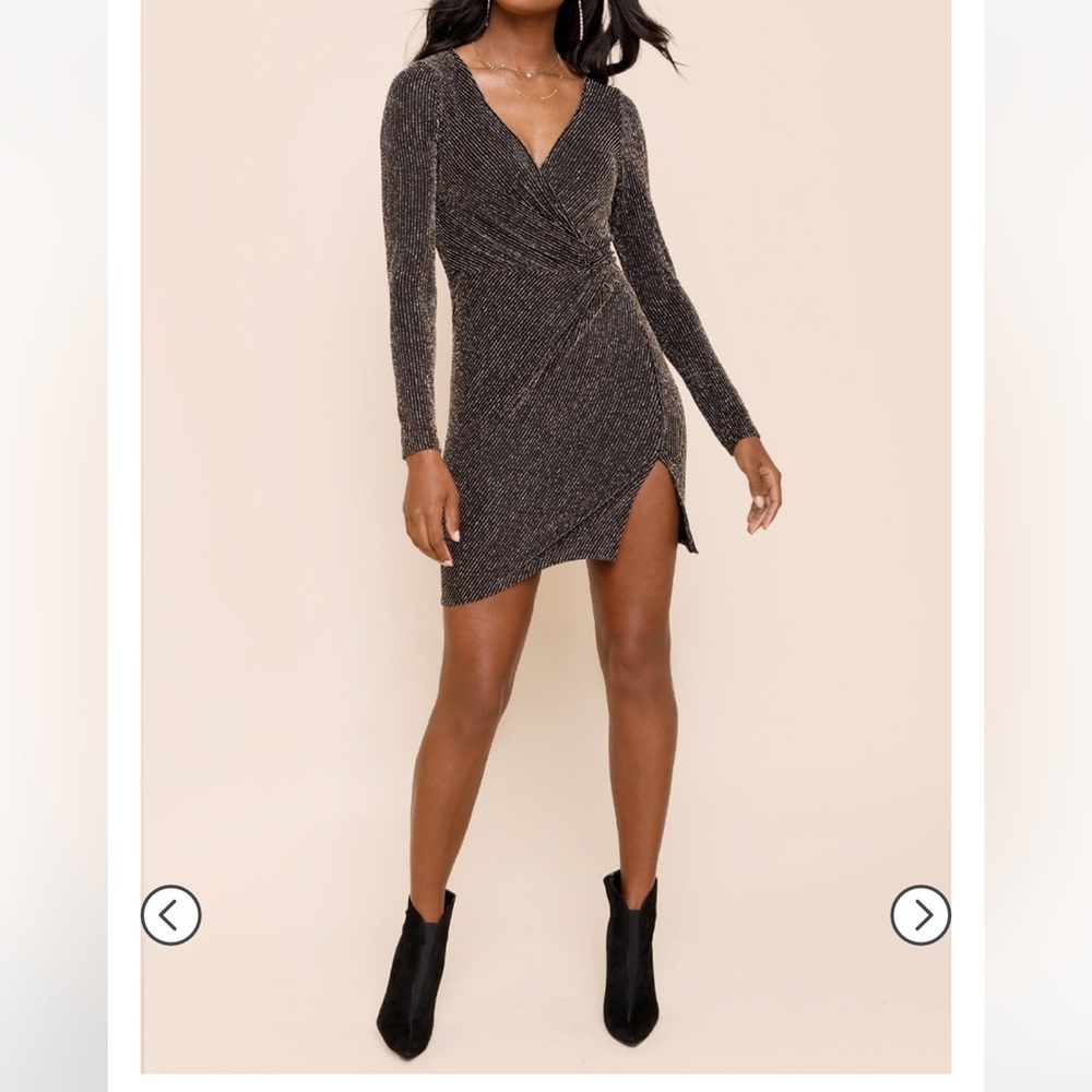 Rachel Lurex Side Knot Mini Dress